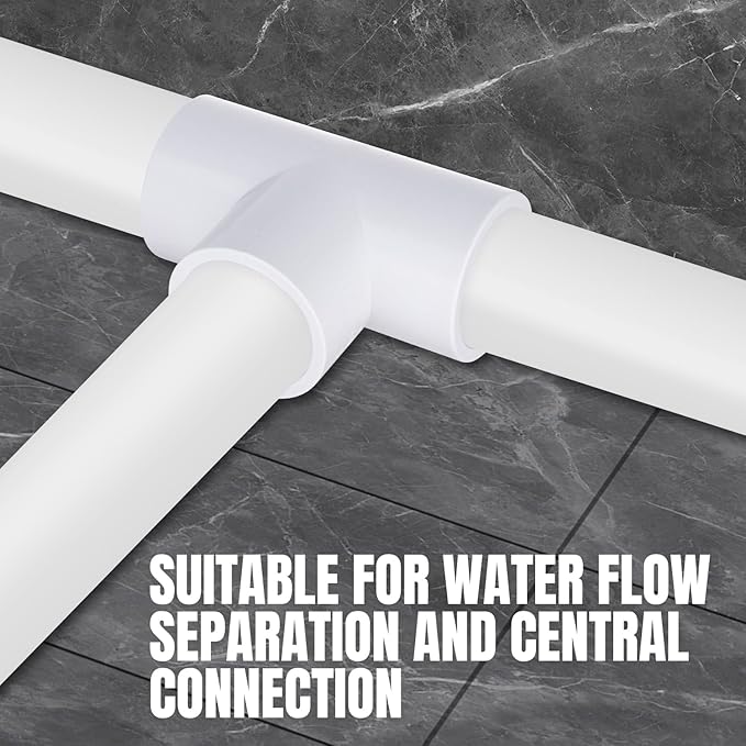 20-Packs 1/2 inch Tee PVC Fitting 3 Way Furniture Grade Pipe Elbow Connector for DIY PVC Shelf Greenhouse Pipe Fittings