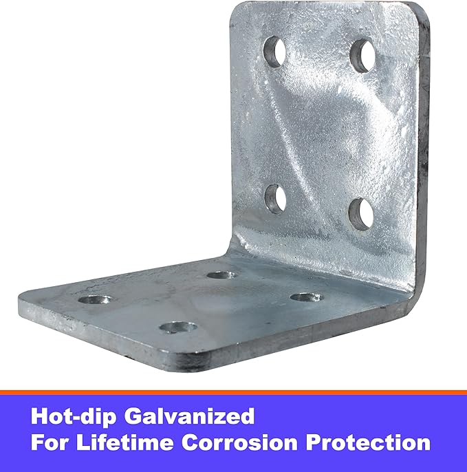 Beam Bracket, 4" X 4" X 3.5” Heavy Duty Corner Bracket. Fireplace Mantel Brackets Made of Premium Heavy Duty Alloy Steel. Corner Steel