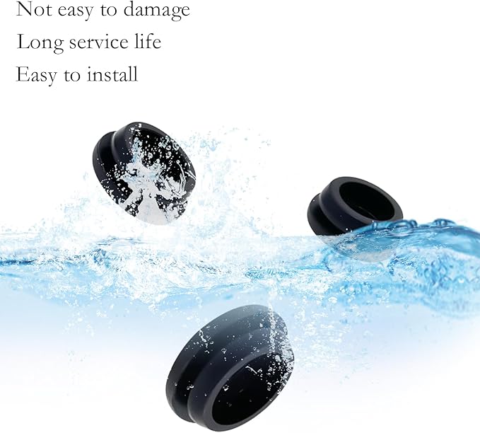 125Pcs Black Rubber Plug Box, Various Sizes of Round Hole Silicone Tool, Rubber Plugs for Round Holes, Silicone Plugs Suitable for Car Wiring Furniture