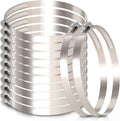 12Pack 5 inch Hose Clamp, Adjustable 304 Stainless Steel Duct Clamps Hose Clamp from 4-13/20"-5-1/2"(118-140mm), Metal Worm Drive Gear Duct Clamp for Air Ducting, Dryer Vent Hose, Fuel Line, Plumbing