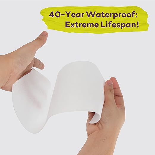 ATack Fiberglass Waterproofing Anti-Fracture Membrane Fabric Sheet, 6 Inches x 75 Feet, Water Barrier Mesh Tape for Shower Walls and Tiles