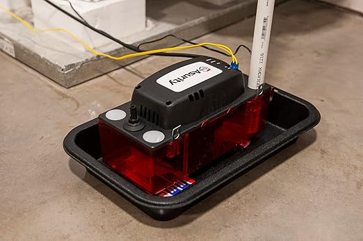 DiversiTech CP-22 Series Automatic Condensate Pump with Tubing for HVAC/R Equipment, Condensation Removal Pump with Removable Check Valve, 120V, 22' Lift, 20' 3/8" Tubing