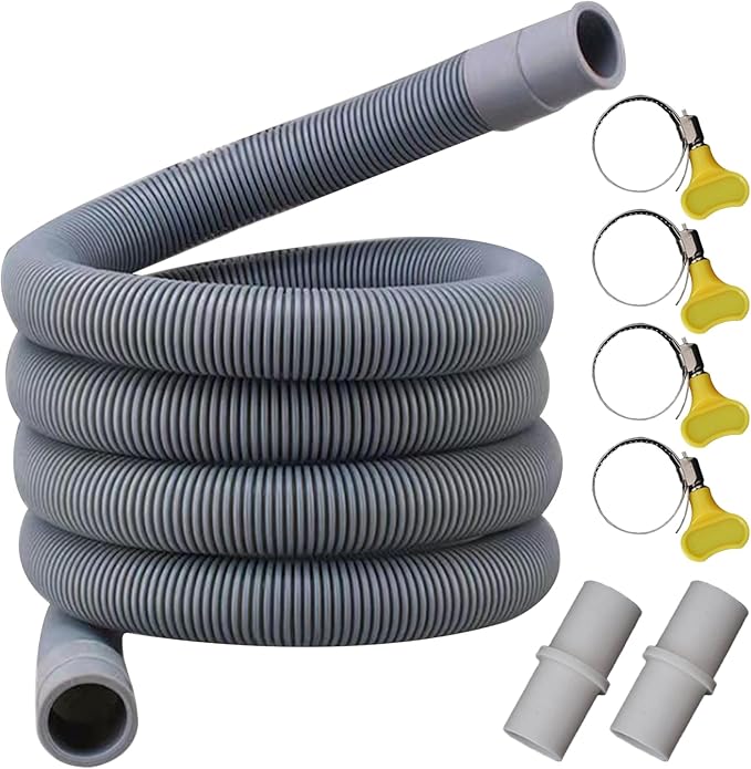 Washing Machine Drain Hose Set 3.3Ft Flexible Thickened Dishwasher Drain Hose Extension Kit for Camping Household Balcony Home