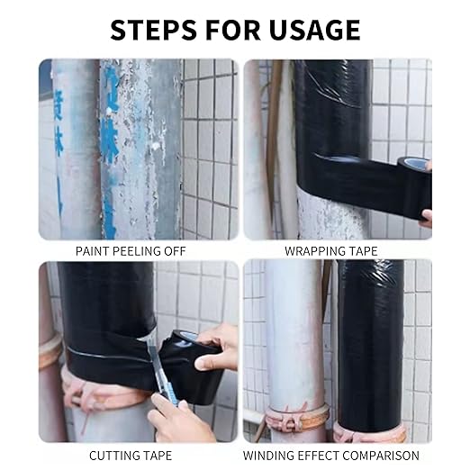 ADHES Corrosion Protection Pipe Tape, 24 Rolls 2 Inch X 36 Yds(108FT), 6.0Mil PVC Pipe Wrap Tape Weatherproof Wrap Duct Tape for Drain Pipe, Metal & Electrical Piping, Outdoor, Underground Pipe, Black