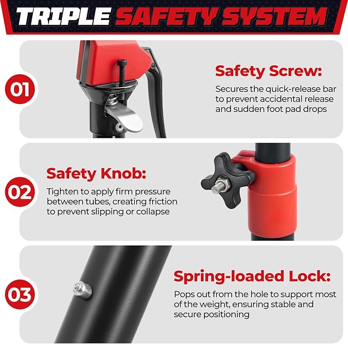 XINQIAO Cabinet Jacks for Installing Cabinets, Heavy Duty Third Hand Tools Adjustable Support Pole from 49.2 in to 114.2 in, 4 PCS