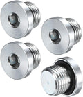 1-Pack M18x1.5mm Inner Hex Head Pipe Fitting Plug, Carbon Steel Sensor Socket Plug with Seal O-Ring for Terminate Pipe Ends/High Pressure Washer, Sealing Screw