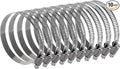 4.5 inch stainless steel hose clamp, adjustable metal worm gear assortment kit for water pipe (10 pcs)