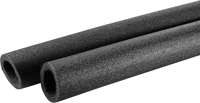 MECCANIXITY Foam Tube Sponge Protective Sleeve Black Seal Sleeve Polyethylene Pipe 30mm(1.2 Inch) ID for Pipe Insulation, Pack of 2