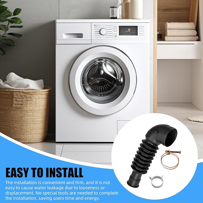 DC97-17345B Freestanding Washer Drain Hose For Samsung Front-loading Tub-to-Pump Hose Kit DC97-16781A DC97-17345A、DC67-00684A、DC97-17417A、DC67-00600A Replacement part number