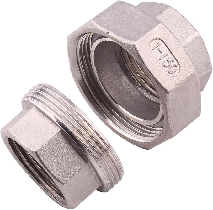 Cast Pipe Fittings Union - 1" NPT Female Fitting Stainless Steel 304, Class 150