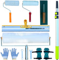 Self Leveling Concrete Epoxy Floor Tool Kit Spiked Roller for Self Leveling Epoxy Squeegee Garage Hard Floor Reconstruction