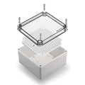 QILIPSU Outdoor Junction Box IP67 Waterproof Project Box ABS Plastic Weatherproof Electrical Enclosure Clear Cover (4.9"x4.9"x3" CC)