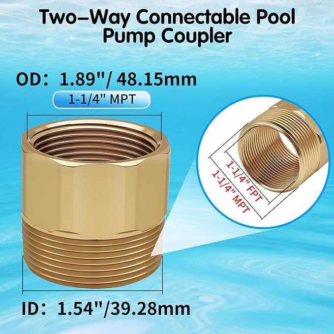 25FT Pool Backwash Hose Kit, 1.5" Lay-Flat Pool Hose Set, 25FT Discharge Pipe Hose for Pool, 1.25" Sump Pump Discharge Hose with 1-1/2" Barb and 1-1/4"FPT Pump Adapters