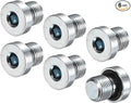 6-Pack M12x1mm Inner Hex Head Pipe Fitting Plug, Carbon Steel Sensor Socket Plug with Seal O-Ring for Terminate Pipe Ends/High Pressure Washer, Sealing Screw
