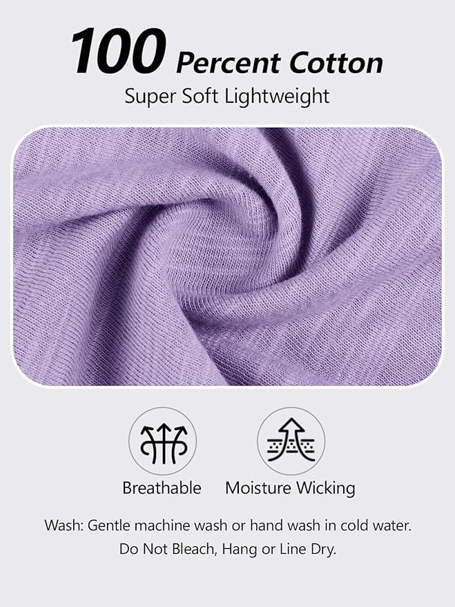Women’s 100% Cotton Cropped Workout Tank Tops Soft Breathable Loose Fit Muscle Tank for Gym Yoga Running