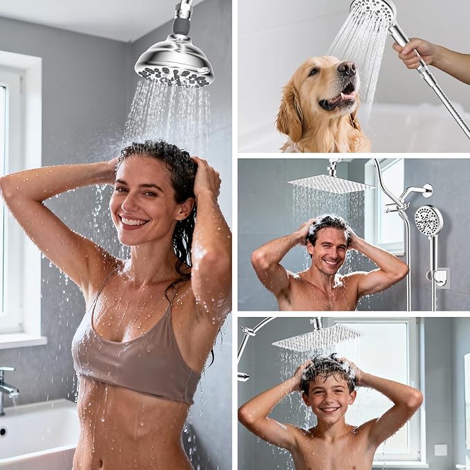 Hibbent All Metal 1 Pack Shower Head Flow Control Valve, G1/2 Brass Shut-off Valve with Metal Handle Lever, Shut OFF Water Flow Control Regulator for Handheld Shower, or Bidet Sprayer, Chrome
