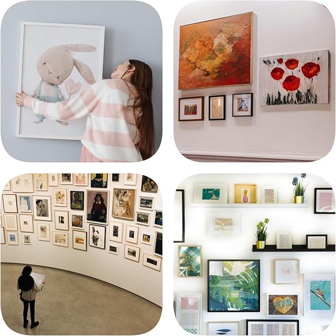 251 Pcs Picture Hanging Kit, Include 50 Sawtooth Picture Hangers, 50 D Rings, 150 Screws and Screwdriver, Heavy Duty Picture Frame Hanging Hardware for Wall Artworks Frame Canvas Mounting