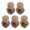 5PCS High-Strength Brass Split Bolt Connectors,TJ-16(6AWG-8AWG) Grounding Clamps for Secure Bonding to Bare Wires (Electrical,Grounding Applications)