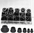 115 Pcs T-Type Silicone Rubber Grommet Kit, 6 Sizes Bushings for Wiring, T-Type Design Grommets for Hydroponics, Valve & Pipe Repair, Cable Protection in Automotive, Gardening & Industrial Use