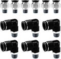 Pneumatic 1/2 Push to Connect Fittings Male Thread Elbow and Straight Combination Air Line Quick Connect Fittings 1/2"OD x 1/4"NPT Quick Connect Air Hose Fittings (Pack of 12)