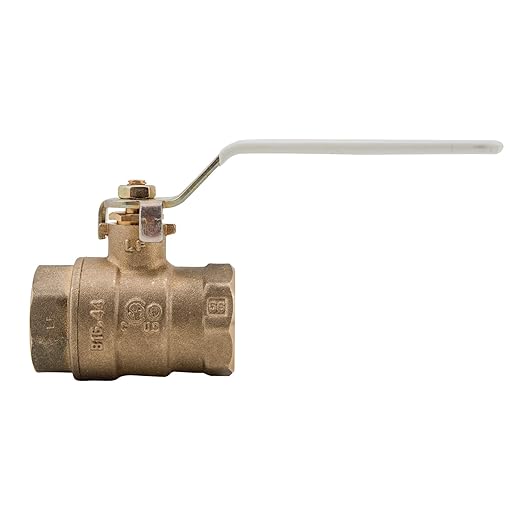 Watts LFFBV-4 Series 3/4" Lead-Free 2-Piece Full Port Chrome-Plated Brass Ball Valve with Female Threaded End Connections, Copper Silicon Alloy Body, Adapter, Steel Handle