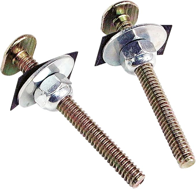 DANCO Brass Closet Bolts with Nuts and Washers Toilet Bolt Set, 1/4 inch x 2-1/4 inch, Brass, 2-Set (80156)
