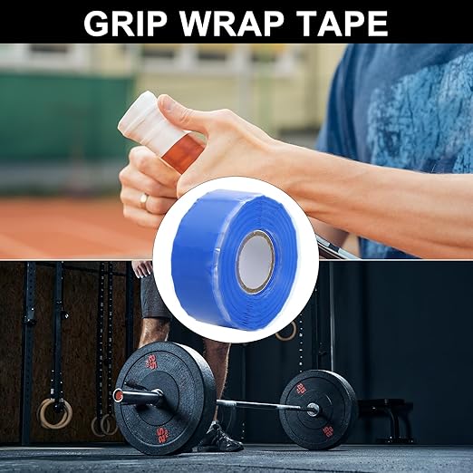 PATIKIL Grip Tape for Handles 1" x5ft, 2 Roll Self-Fusing Silicone Tape for Bike Handles Pull Up Bars Gym Equipment Plumb/Hose/Pipe Leaks Emergency, Blue