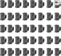 1/2" Pipe Fitting Tee, 40 Pack DN15 Gray Threaded Metal Pipe Fittings Tee for Steampunk Vintage DIY Plumbing, Shelf Brackets, Furniture Décor (40, 1/2")