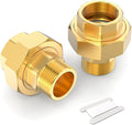 TAISHER 1PCS Brass Union，3/4" NPT Male x 3/4" NPT Female Brass Pipe Fitting