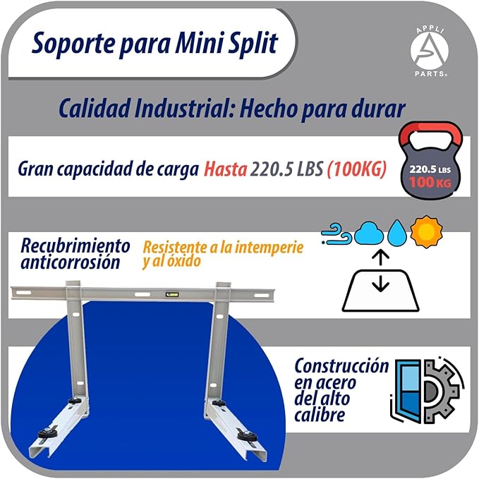 Appli Parts APAB-3160 Outdoor Mini Split Wall Mounting Bracket for Ductless Heat Pump or Cooling Only Units Up to 352lbs