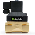 U.S. Solid 3/4" High Pressure Solenoid Valve, 12V DC, Brass, 50 bar, 300°F - Heat-Resistant, High-Pressure Valve for Industrial Use, Water, Gas, Oil and Fluid Control
