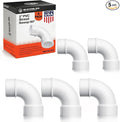 Swimables 2 Inch PVC Street Sweep 90 - Schedule 40 Pipe Street Elbow, Long 90° Connector for Pool Fittings, High-Flow Spa Plumbing & Waterway Systems Installations - Durable PVC Pipe Elbow (5 Pack)
