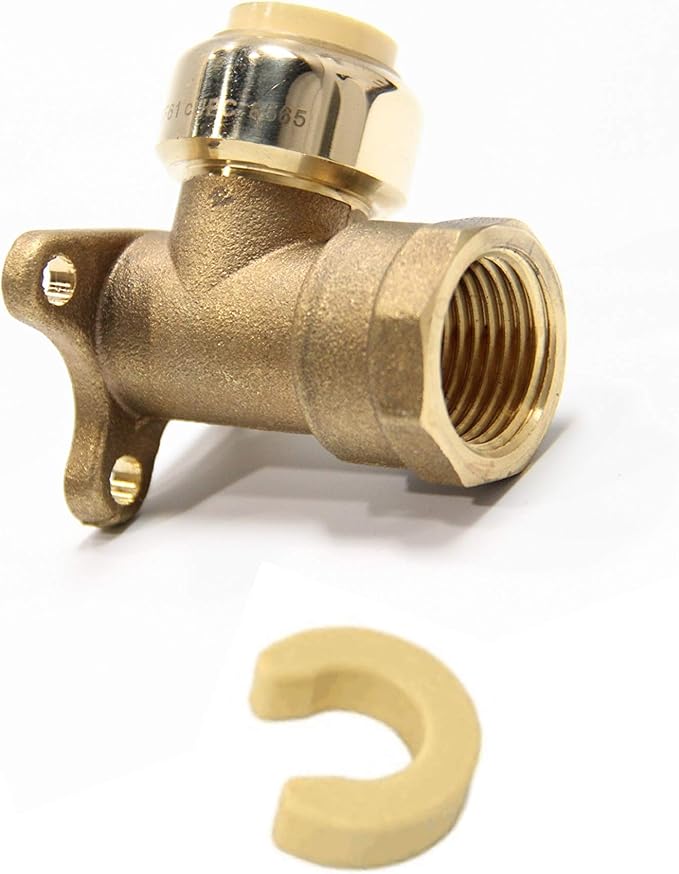 EFIELD 1/2" Push Fit X 1/2" Female NPT Drop-ear Elbows With Disconnection Clip,(PF066)