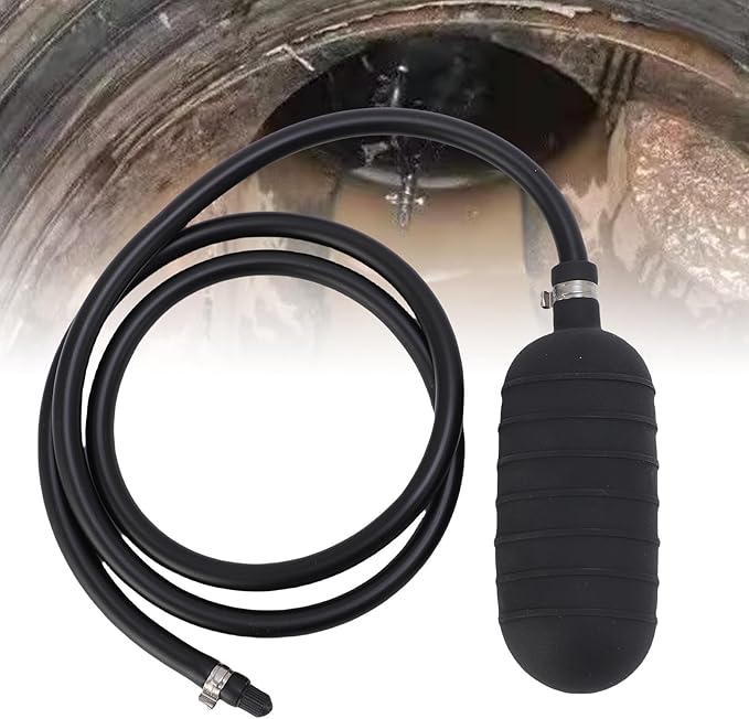 Inflatable Pipe Plug Drain Bladder Water Test Airbag Plumbing Test Balloon for Sewage Pipeline Maintenance (70mm)