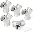 TAISHER 5PCS 304 Stainless Steel Y Shape 3 way Pipe Fittings, 1/4" x 1/4" x 1/4" NPT Female Pipe Fittings