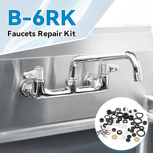 B-6RK Faucets Repair Kit for T&S Brass Standard Type Compression Cartridges & Spray Valves - 2 Pcs