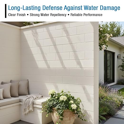 Rain Guard Paint Sealer Spray 16 oz | Ready to Use | Protects Painted Concrete, Wood, Stone | Silane/Siloxane Acrylic Waterproofer | UV Resistant | Fast Drying | Semi-Satin Finish