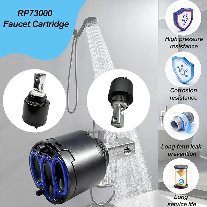 RP73000 Faucet Cartridge for Delta Kitchen/Bathroom Faucet Cartridges Parts for Delta Plumbing Replacement Part, Faucet Cartridges Valve Repair Kit, Easy DlY Installation（Screws Not Included）