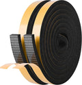 Self Adhesive Foam Tape Weatherstrip 3/4in x 3/8in x 20Ft High Density Foam Insulation Strips Foam Seal Weather Stripping with Strong Adhesive for Door and Window Sound Isolation Soundproofing