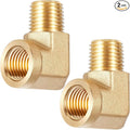 2pcs 90 Degree Barstock Street Elbow 1/4" NPT Male to 1/4" NPT Female Forged Fitting by CX WONDERLAND