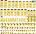 108pcs Brass Compression Tube Pipe Fittings Assortment Kit, 1/8" 3/16" 1/4" 3/8" 5/16" 1/2" OD Compression Union Connector & Compression Sleeves Ferrules