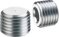 EVIL ENERGY 1/4" NPT Plugs Aluminum Socket Allen Head Silver, Pack of 2