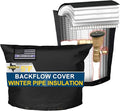 Backflow Preventer Cover Insulated (5˚F) - 36" W x 24" H Backflow Cover for Winter Pipe Freeze Protection - Sprinkler Covers for Outside - Double Wall Insulation Cover, Black