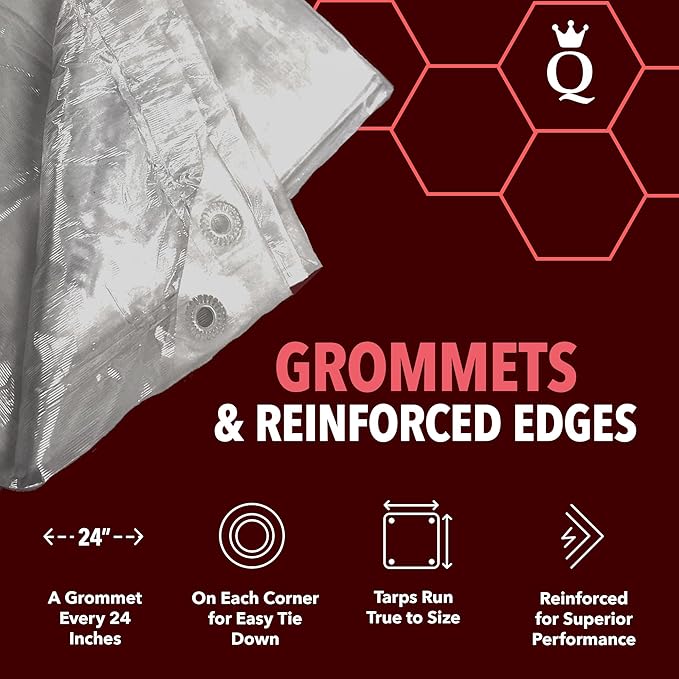 8x10 Ultra Light. Translucent Clear Color tarp. New Manufacturing Technology Makes This Tarp Lighter, Stronger Anti-Tear. 100% Recyclable, Non-Toxic, Food Grade, Waterproof.