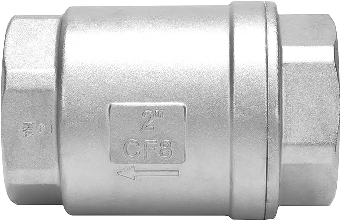 2 Inch Vertical Check Valve SUS304 Spring Loaded Check Valve in-line Low Cracking Pressure CF8M WOG 1000