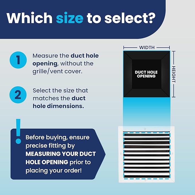 14x14 Inch (Duct Opening) Aluminum 1-Way Air Flow Vent – HVAC Vent Cover for Wall or Ceiling – Quiet HVAC Wall Register with Multi-Shutter Damper – Adjustable Curved Blade - Plastic Seal for Tight Fit