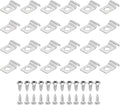 uxcell 24Pcs 3mm(1/8") One Hole Rigid Pipe Strap, 304 Stainless Steel Conduit Clamp Thicken U Bracket Heavy Duty Pipe Clamp with Self-Tapping Screws for Fixing Tube Cable, Silver