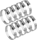LOKMAN 10 Pack 3 Inch Stainless Steel Hose Clamps Worm Gear Duct Clamps Adjustable from 3 inch - 3.5 inch/ 75-90mm Fuel Line Hose Pipe Clamp for Dryer Vent Hose