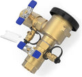 1" Pressure Vacuum Breaker Assembly, with union ball valves, MAX 400PSI Brass Irrigation Backflow Preventer Valve, for, Outdoor Water Line, Lawn Irrigation, SystemGarden Sprinkler