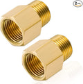 2PCS Brass Pipe Fitting, 3/8" Female x 1/4" Male NPT Thread Brass Hex, Adaptor 1200psi High Pressure